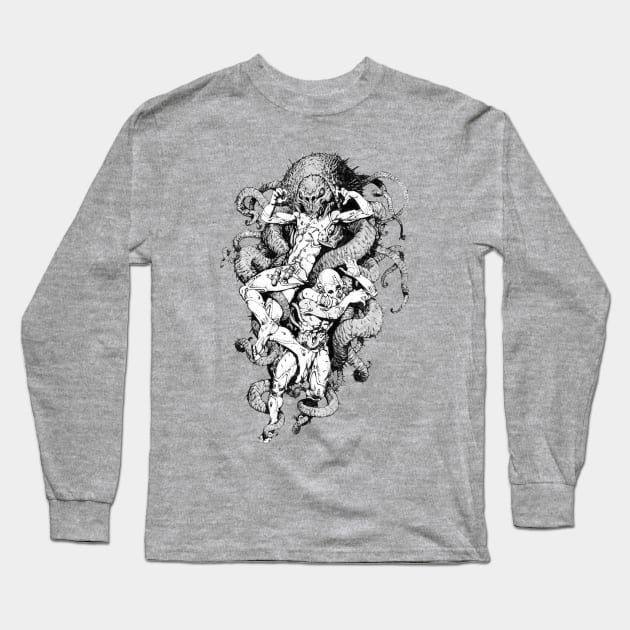 Seafood (BW) Long Sleeve T-Shirt by FUELSTAINS